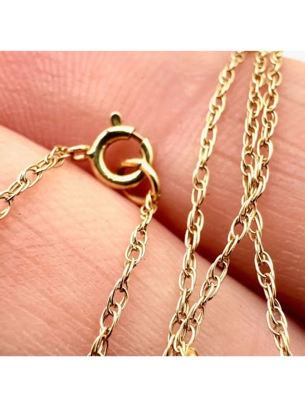 Womens Necklace 14K Gold Opal Diamond Pendant
